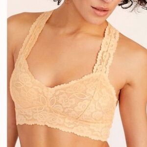 Lace Bralette in Peach